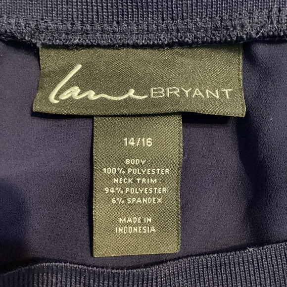 Lane Bryant Top Size 14/16 Blue Multicolor Abstract Print - Picture 6 of 6